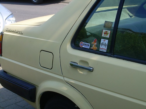 Sticker Beifahrerseite...